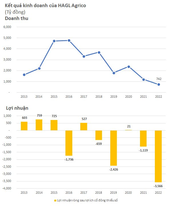 HAGL Agrico (HNG) lỗ kỷ lục 2.800 tỷ trong quý 4/2022, gần 7.000 tỷ lỗ luỹ kế đã ngốn hơn nửa vốn chủ - Ảnh 1.